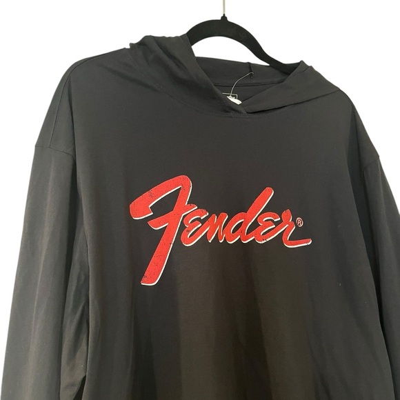 NWT Fender Wrangler Black Hoodie with Red Logo Mens XL - Picture 2 of 6
